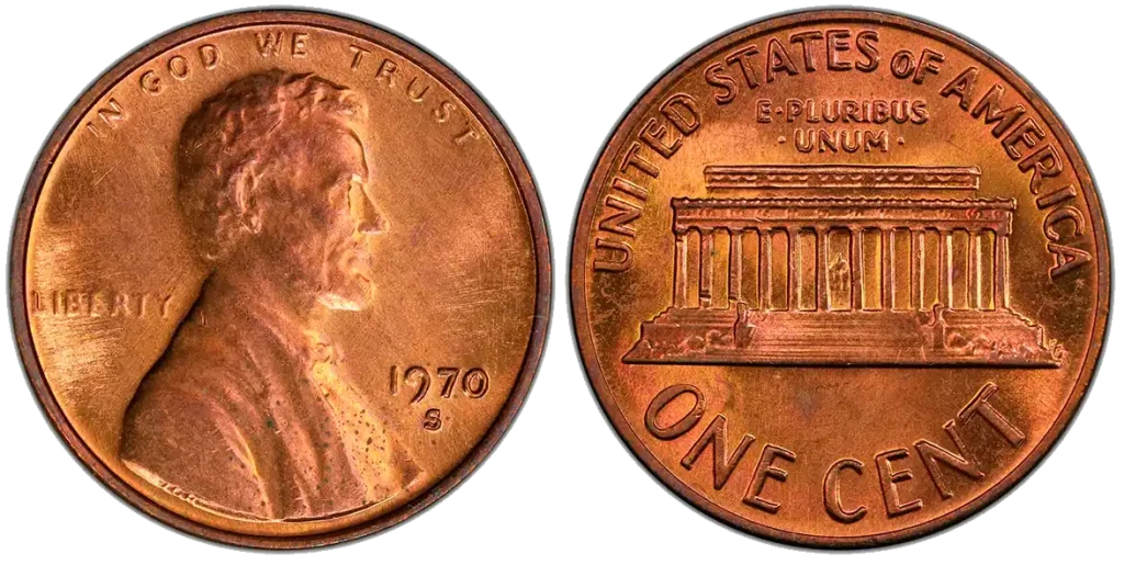 1970-S 1C Small Date RB Regular Strike